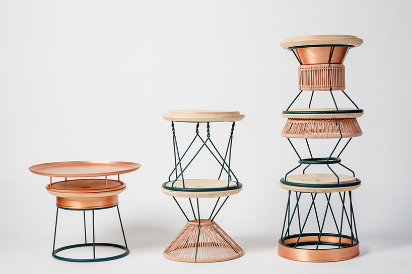 holon institute of technology's yemenite totem rearranges into a stackable sitting set