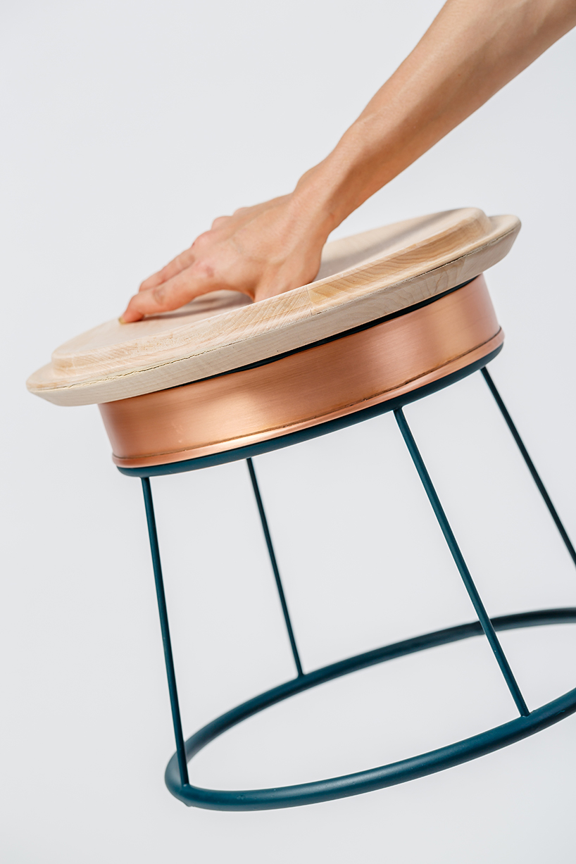 holon institute of technology's yemenite totem rearranges into a stackable sitting set