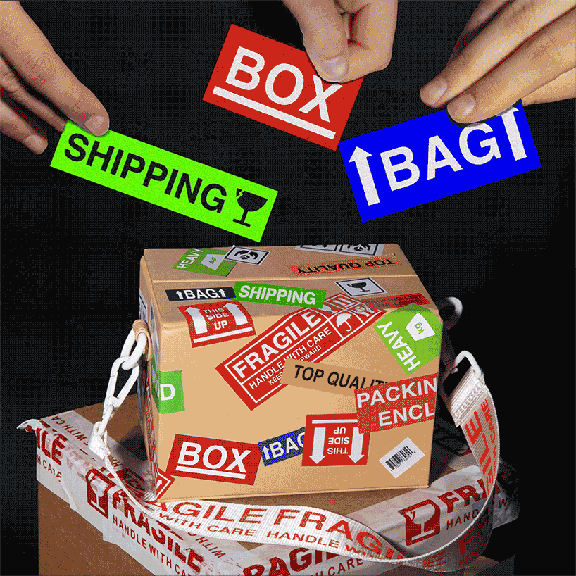 nik bentel designs a handbag inspired by cardboard shipping boxes 1