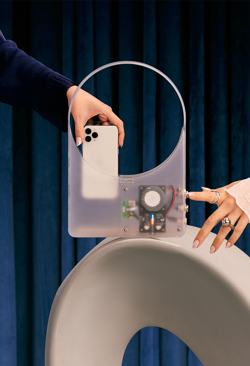 can your handbag DJ? nik bentel unveils wearable sound system with speaker and mixer