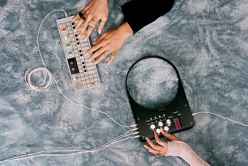 can your handbag DJ? nik bentel unveils wearable sound system with speaker and mixer