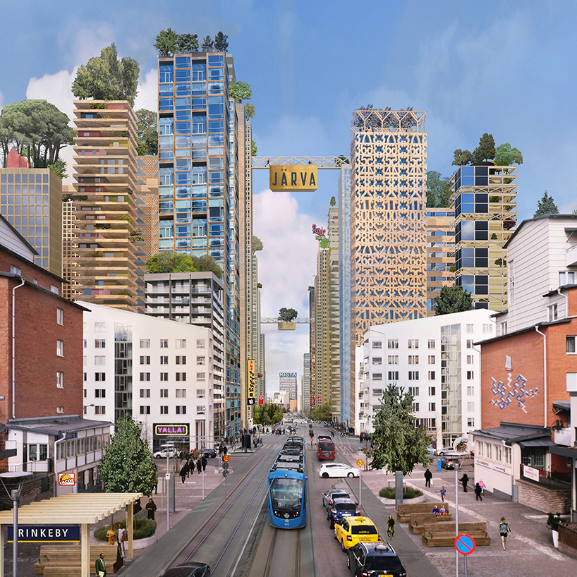 anders berensson architects proposes central park with bustling city district in stockholm