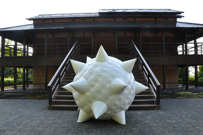 peace negates violence in inflatable sculpture by slow studio