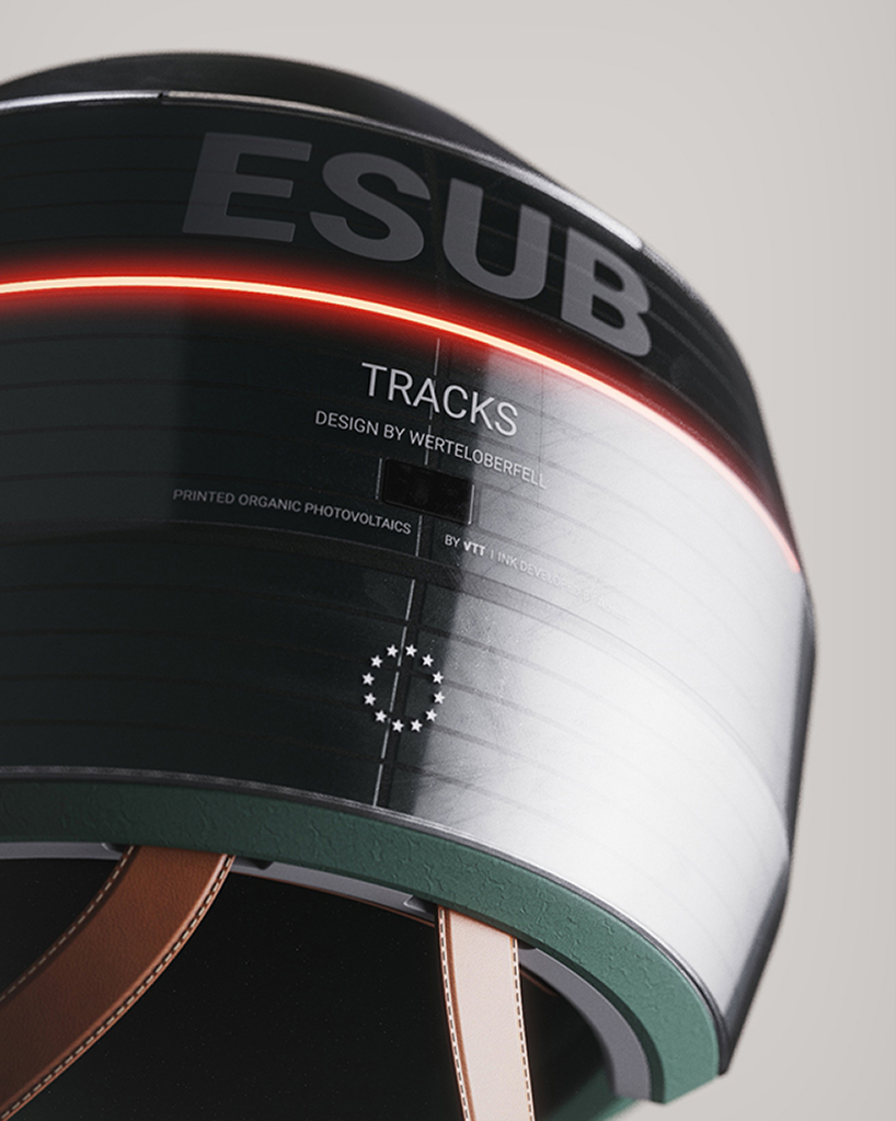 ESUB tracks' is a smart bicycle helmet with added electronic safety features