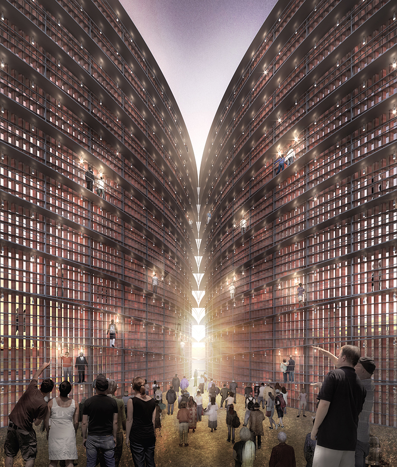 napp studio's 'archive of light' stores bible script in a wall of winking lightbulbs - 1