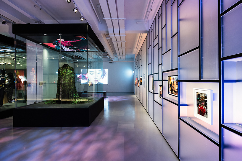 NAPP studio + MIRO reflect the gender-fluid-themed exhibition using indistinct colors and hazy lighting