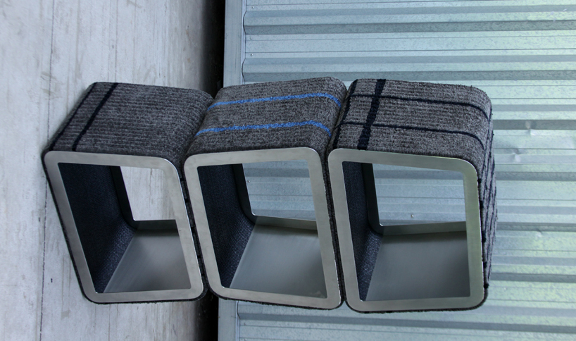 studio pedrazzi's 'bent' collection alternates layers of form + function
