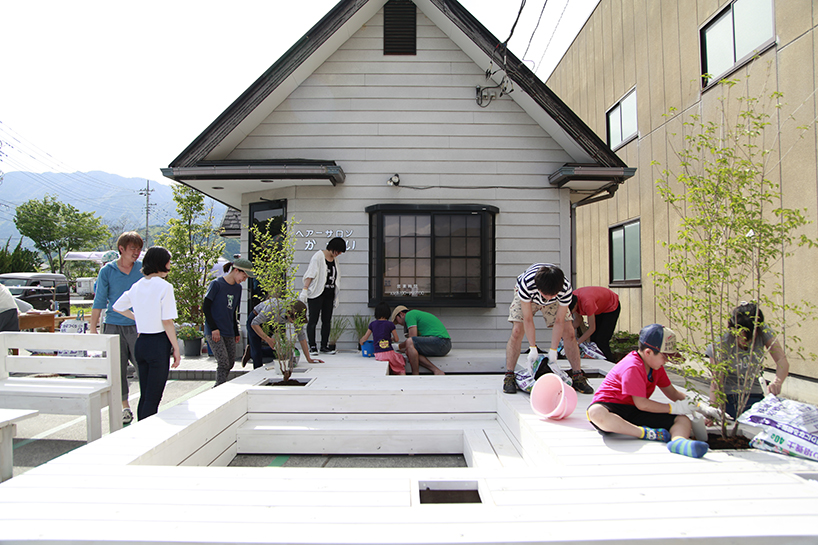 this barbershop terrace in suburban japan helps to build local community