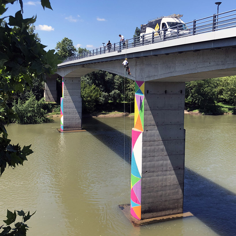 christo guelov's pont couleur introduces color into toulouse landscape