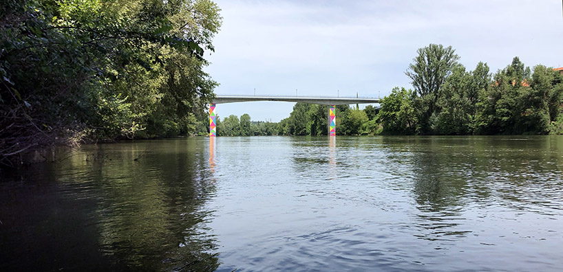christo guelov's pont couleur introduces color into toulouse landscape