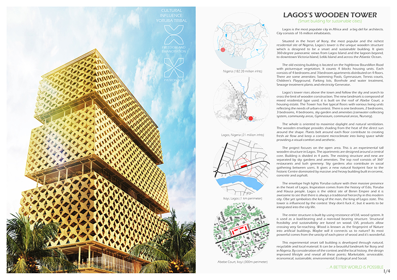 hermann kamte & associates wood tower lagos  the city above the city designboom