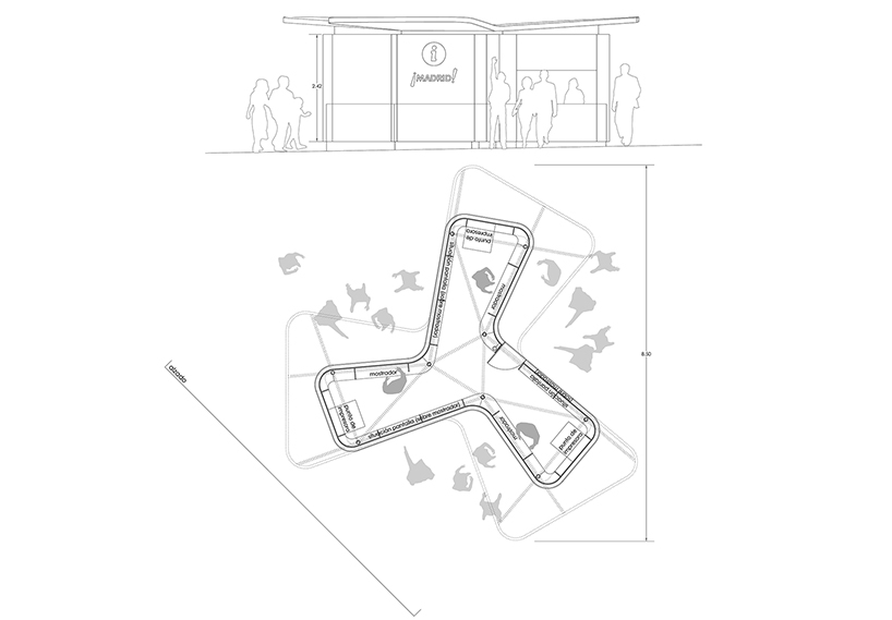 jos&eacute; manuel sanz arcquitectos madrid tourist information pavillion designboom 