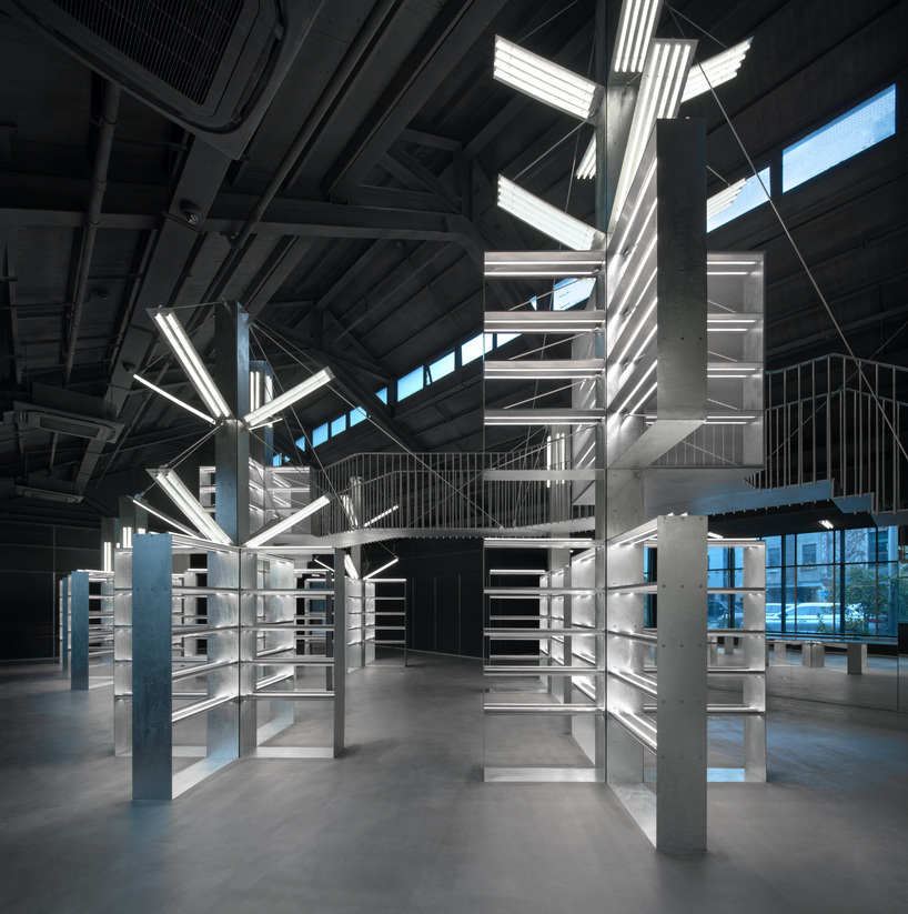 dongqi design wraps shanghai mixed-use complex in steel frames and shifting facades