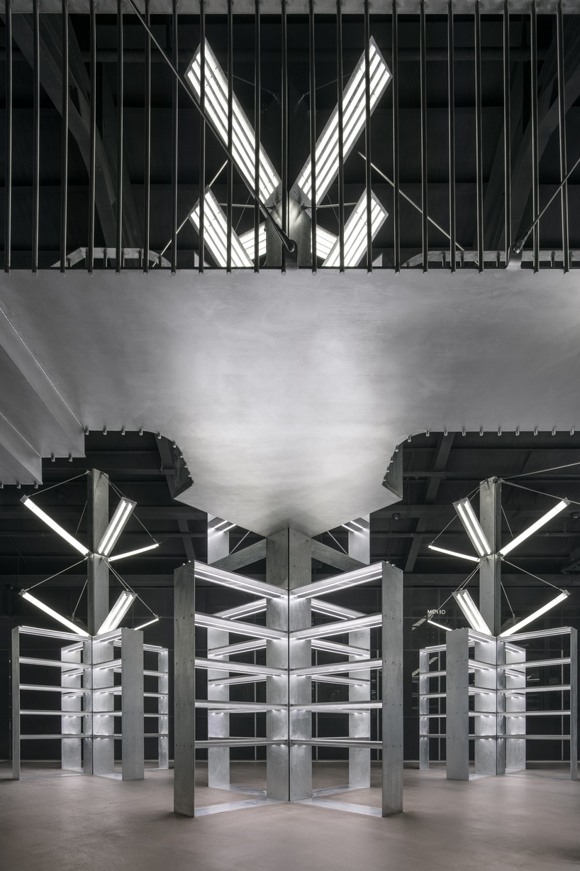 dongqi design wraps shanghai mixed-use complex in steel frames and shifting facades