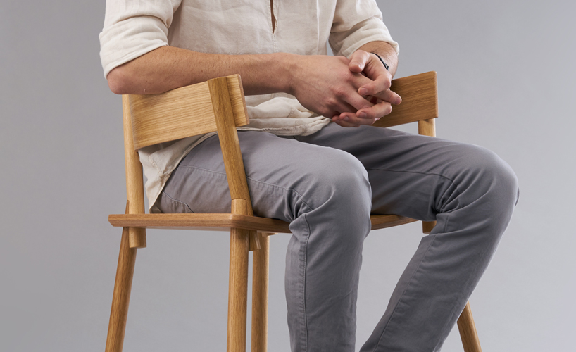 chen zalkind creates a series of wooden furniture using pressure as a bonding method