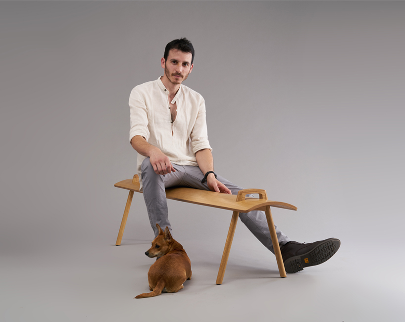 chen zalkind creates a series of wooden furniture using pressure as a bonding method