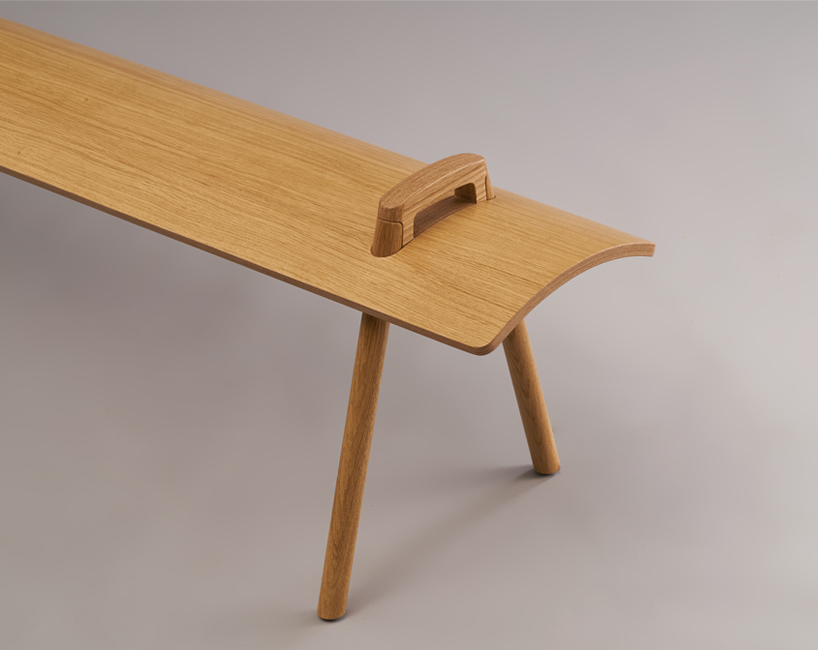 chen zalkind creates a series of wooden furniture using pressure as a bonding method