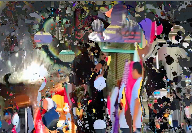 shelley holcomb and alex benzer present interactive here installation at MOCA los angeles