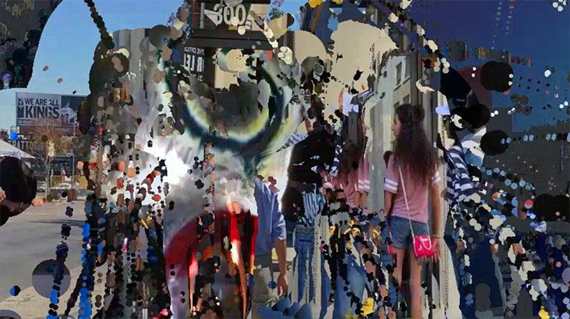 shelley holcomb and alex benzer present interactive here installation at MOCA los angeles