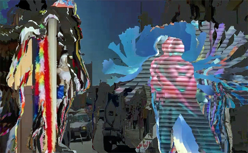 shelley holcomb and alex benzer present interactive here installation at MOCA los angeles