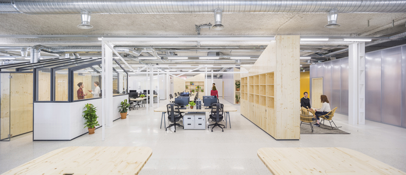 studio banana fill mccann worldgroup's madrid office with multi-functional 'huts'