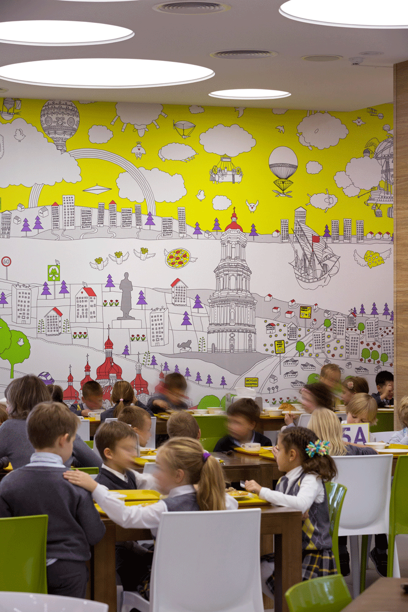 dreamdesign's new school explodes with colors, art and positivity