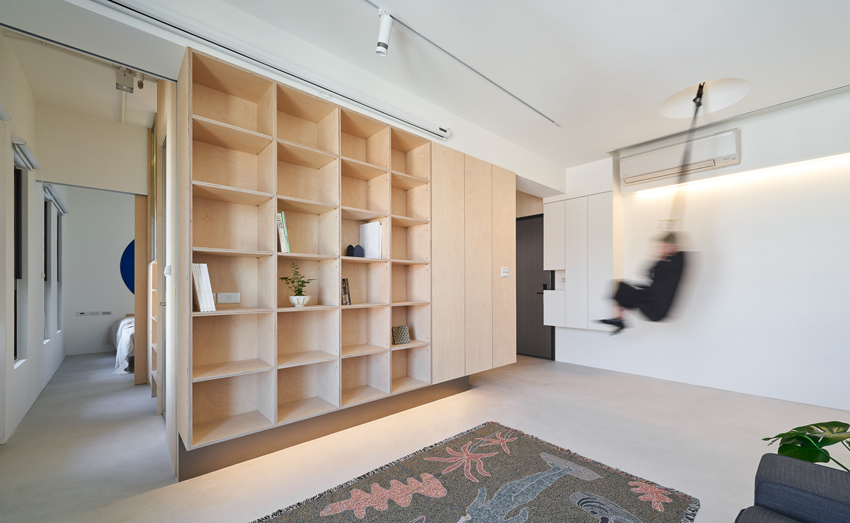 St Design Studio Adds Central Plywood, Where To Cut Glass Shelves In Taiwan