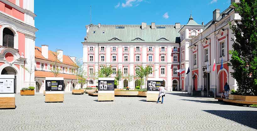 bright interiors and movable street furniture complete poznań city hall refurb