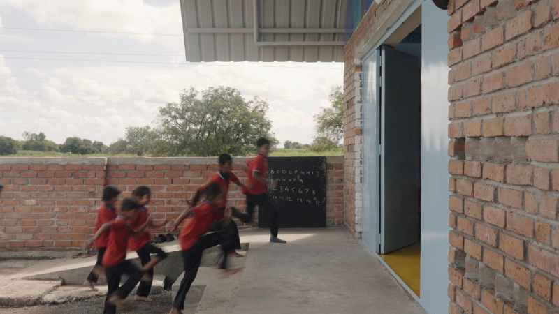 local construction and brickwork shape craft narrative's vaulted school in rural india