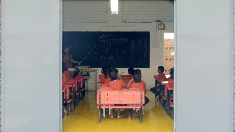local construction and brickwork shape craft narrative's vaulted school in rural india