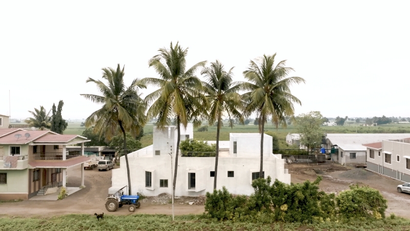 a delicate relationship between nature, humans, and built form unravels in rural indian home