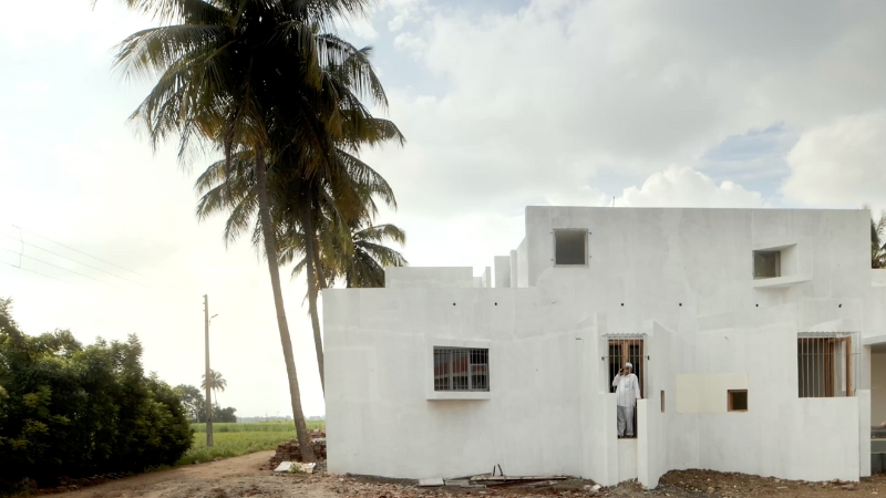 a delicate relationship between nature, humans, and built form unravels in rural indian home
