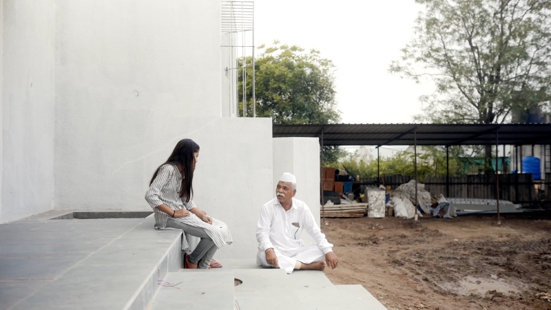 a delicate relationship between nature, humans, and built form unravels in rural indian home