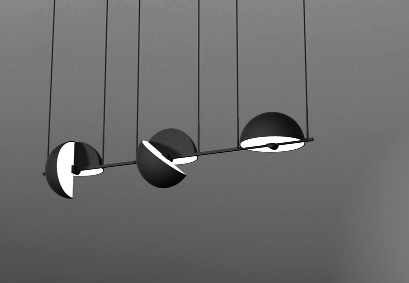 oblure presents trapeze-inspired pendant at maison et objet