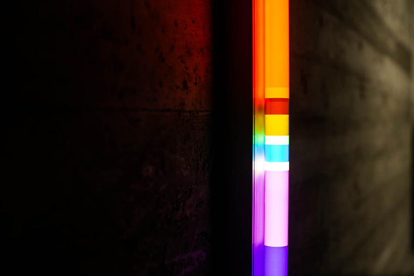 tim derrington's 'AN.AURORA' uses ubiquitous fluorescent light to create beauty through color