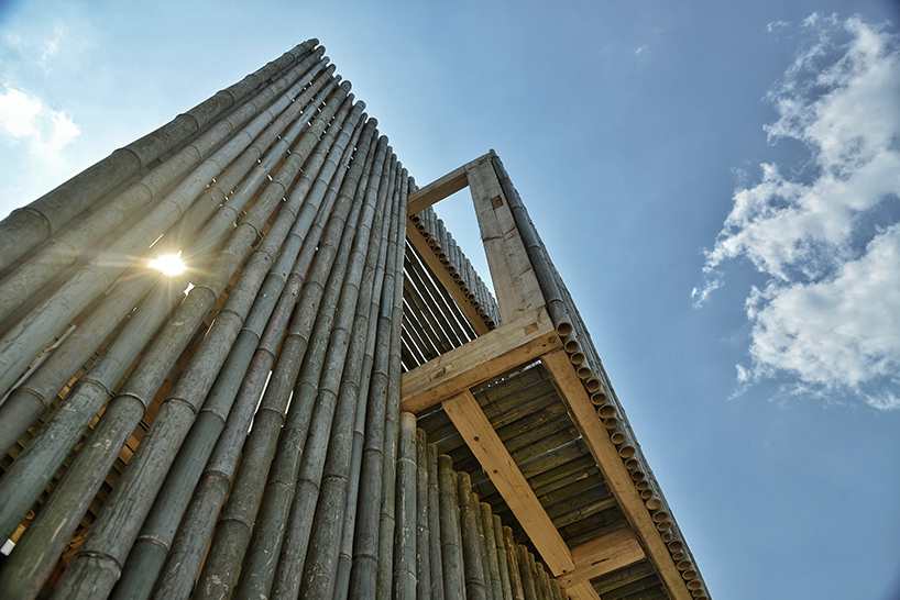 li hao mirrored sight shelter longli china designboom 