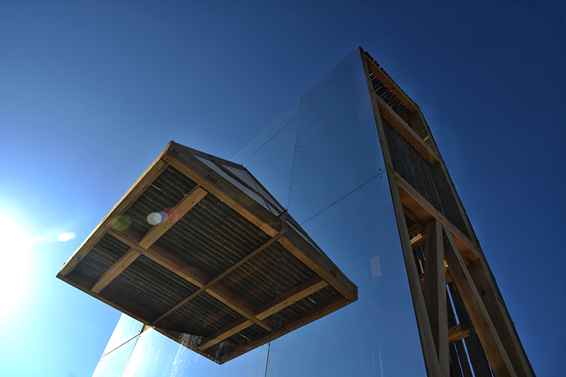 li hao mirrored sight shelter longli china designboom 