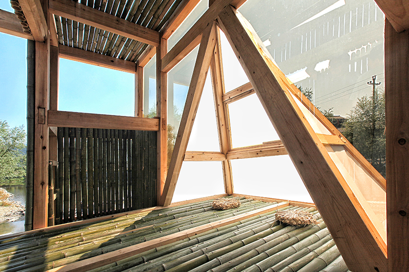 li hao mirrored sight shelter longli china designboom 