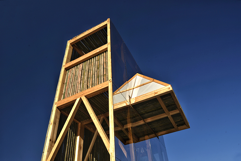 li hao mirrored sight shelter longli china designboom 