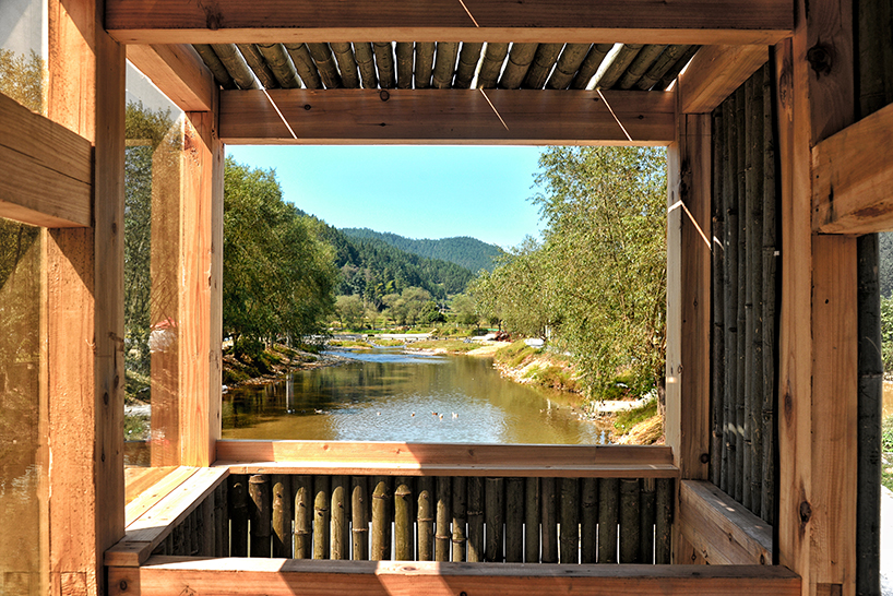 li hao mirrored sight shelter longli china designboom 