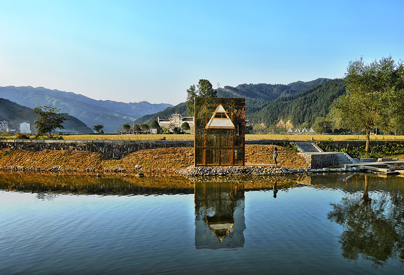 li hao mirrored sight shelter longli china designboom 