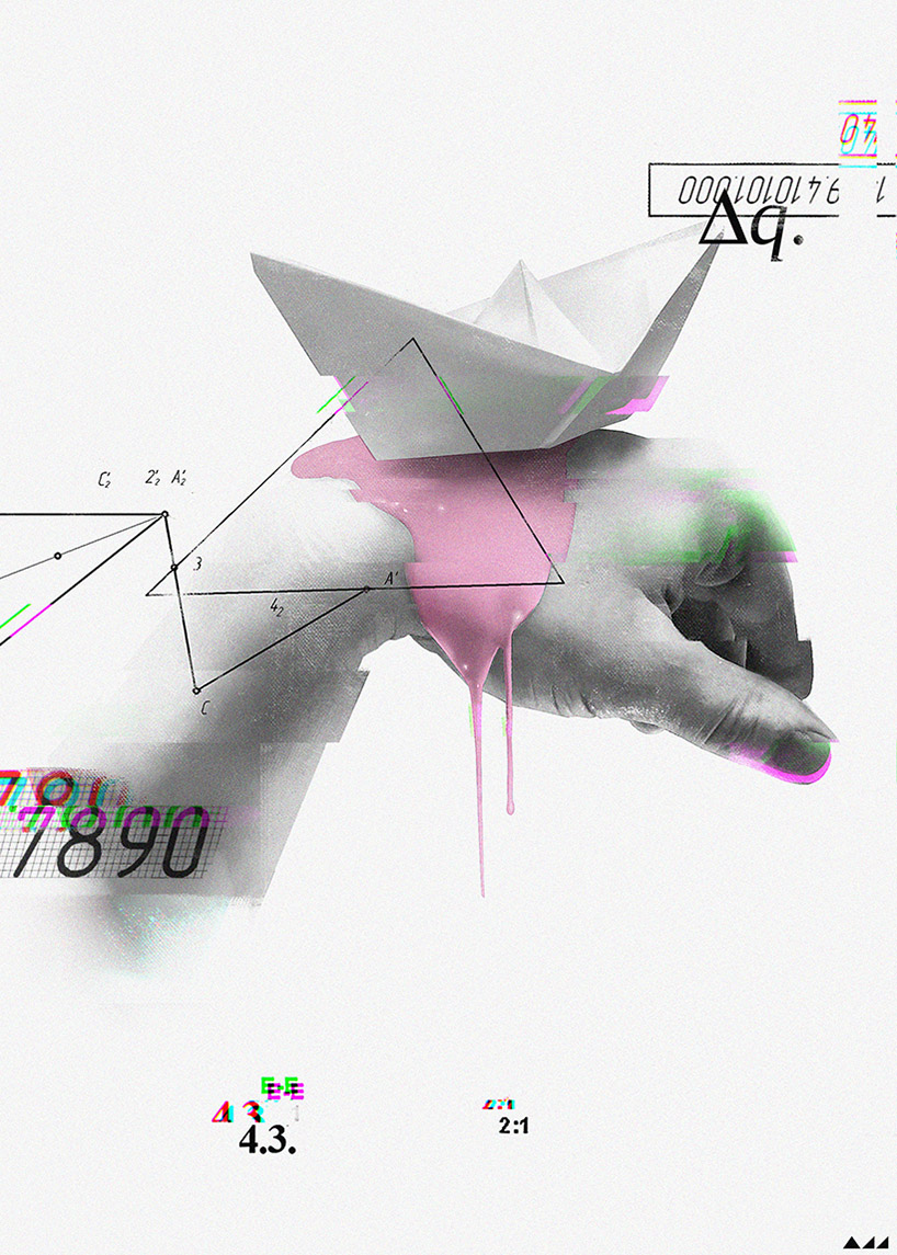 evgeny add juxtaposes everyday life with glitches, graphs + geometric shapes