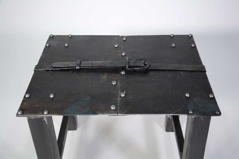 metal-forged iron belt medieval metalwork creative iron designboom