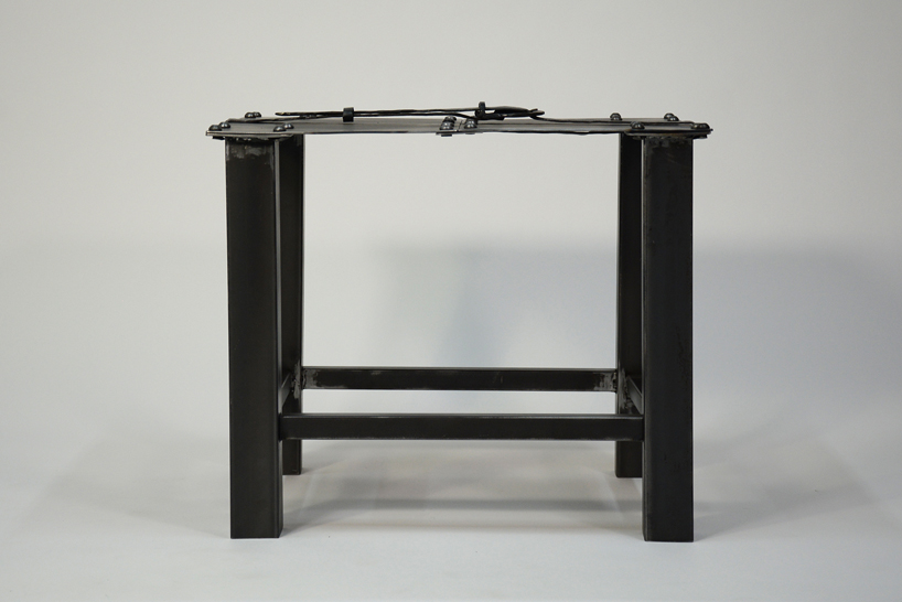 metal-forged iron belt medieval metalwork creative iron designboom