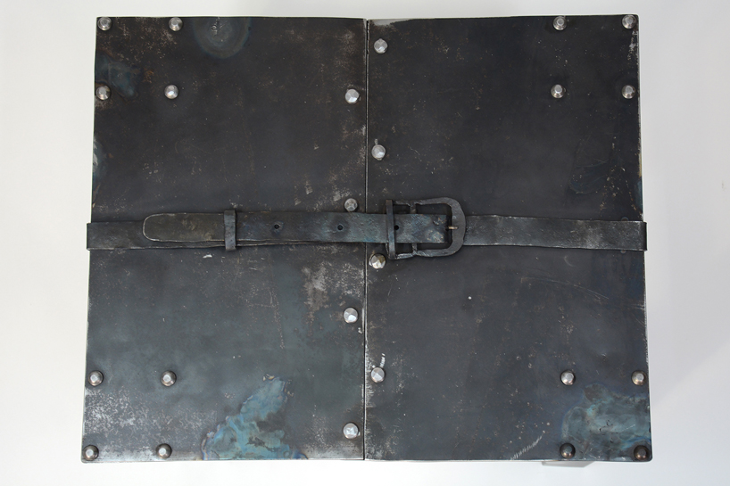 metal-forged iron belt medieval metalwork creative iron designboom