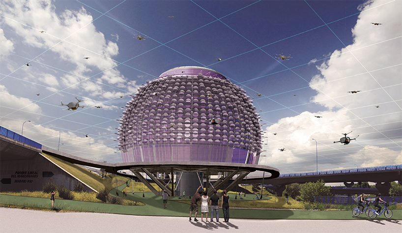 saúl ajuria fernandez imagines an 'urban droneport' for the near future - 1