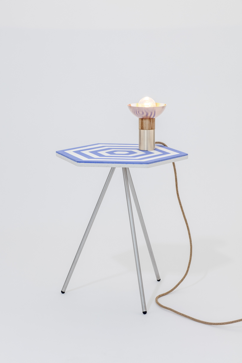 the riad table uses techniques seen in traditional tile manufacturing