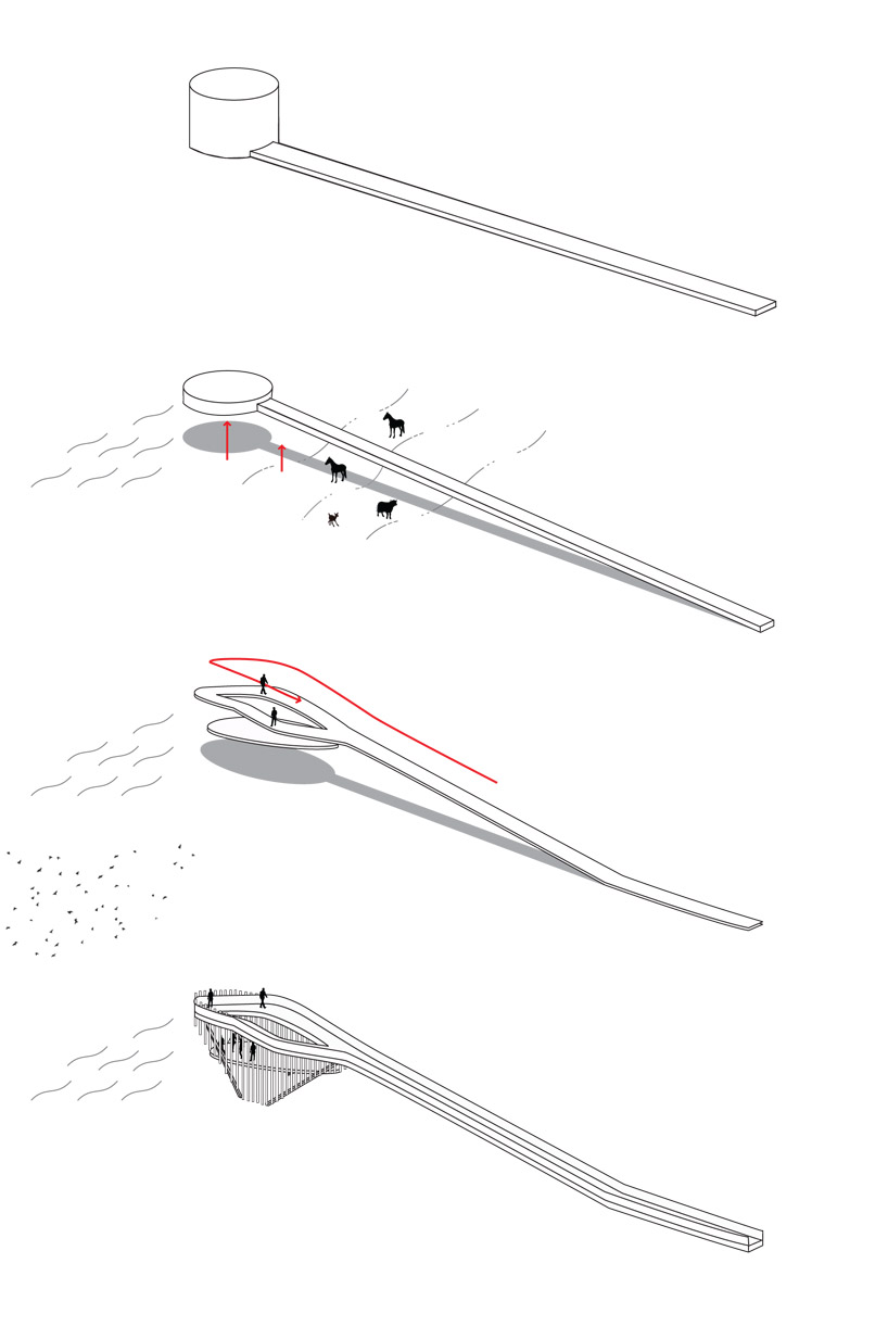 krill observation tower designboom competition birds dutch latvia krill o.r.c.a