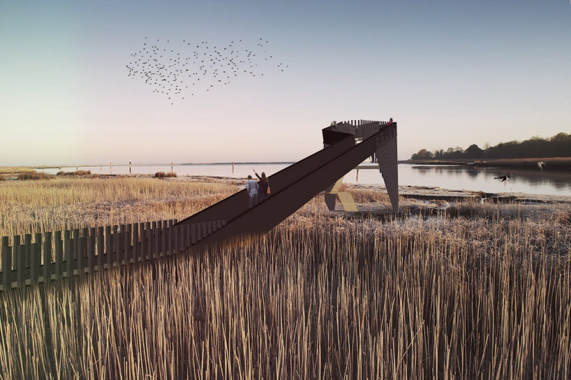 krill observation tower designboom competition birds dutch latvia krill o.r.c.a