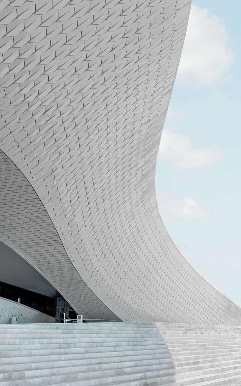 joel filipe explores geometric surfaces of the MAAT museum in lisbon